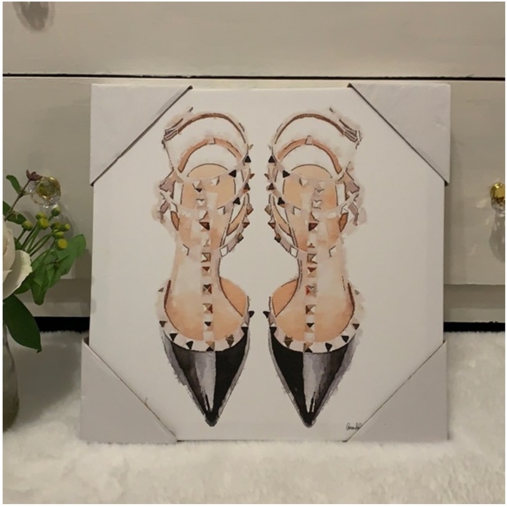 heels wall art canvas